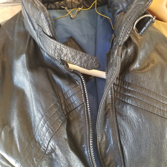 Black Medium English leather jacket - Picture 12 of 12